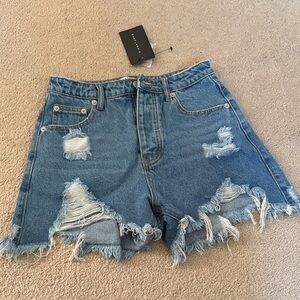 Signature8 Distressed Blue Denim Shorts
